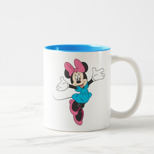 Blue Minnie  Jumping Two_Tone Coffee Mug