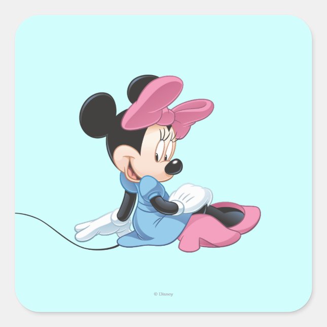 Blue Minnie | Sitting Square Sticker (Front)