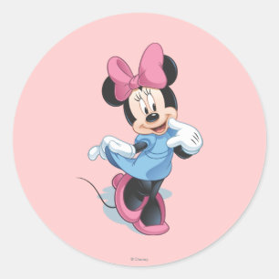 Blue Minnie   Sweet Classic Round Sticker