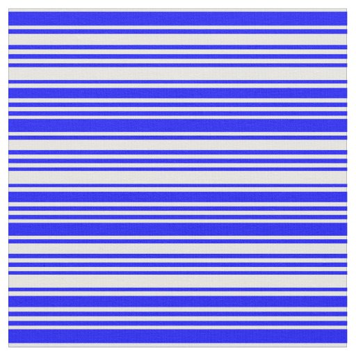 Blue & Mint Cream Lined Pattern Fabric