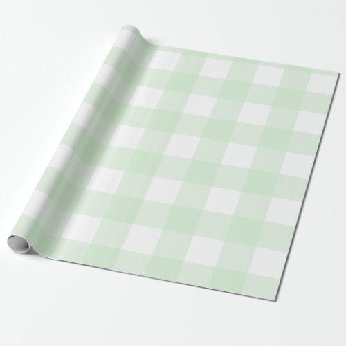 Blue Mint GIngham Baffalo Check Wrapping Paper