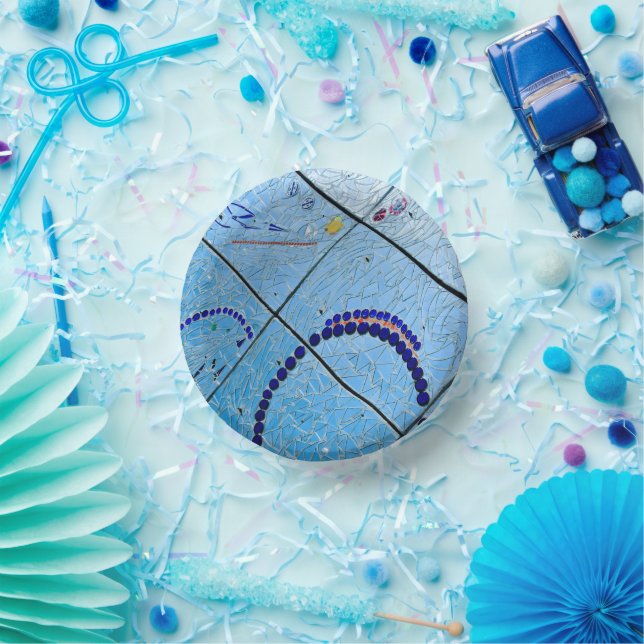 Blue Mirror Mosaic Paper Bowls (Party)