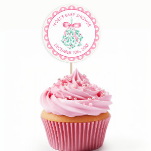 Blue Mistletoe Boy Baby Shower Guest Book Classic Round Sticker