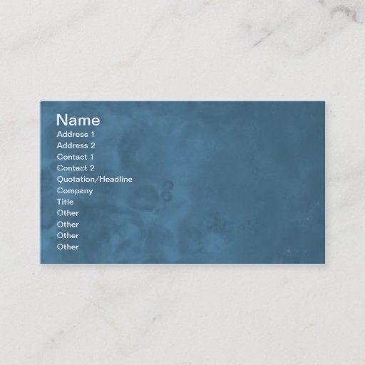 Customizable Blue Misty Abstract Business Cards 0001