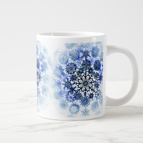Blue Misty Snowflakes Cup