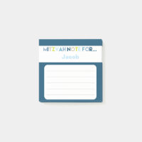 Blue Mitzvah Note: 3x3 Sticky Pad