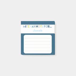 Blue Mitzvah Note: 3x3 Sticky Pad Post-it Notes