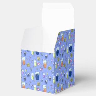 Blue Mixed Drinks Favor Box