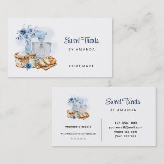 Blue Mixer Artisan Bakery Homemade Business Card