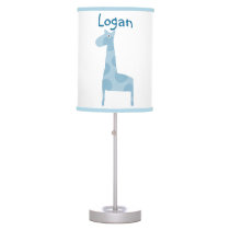 Blue Mod Baby Giraffe Lamp