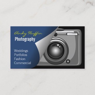 blue Mod Photoraphy, camera Business Card