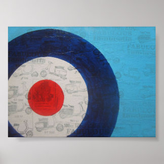 Blue mod target poster