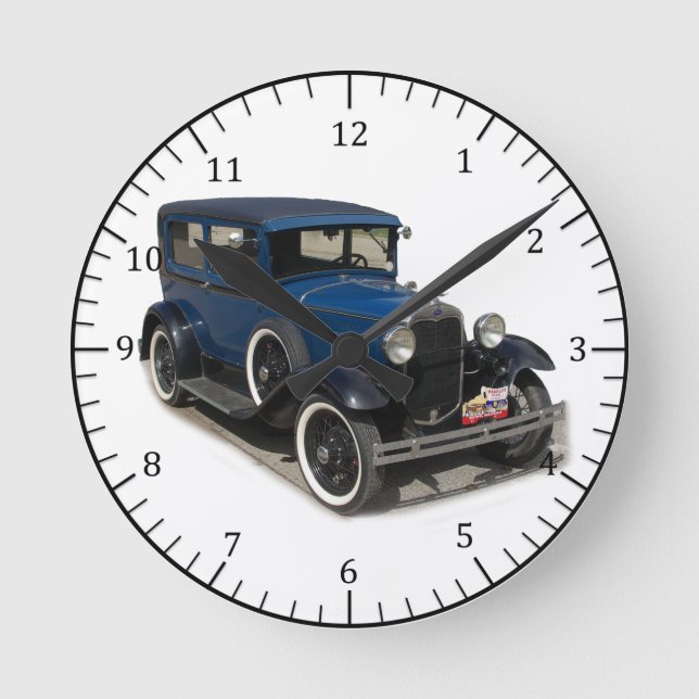 blue model A clock (Front)