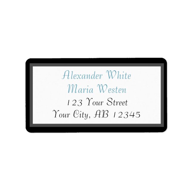 Blue Modern Address Labels (Front)