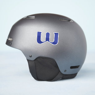 Blue Modern and Minimal Letter W Monogram Sticker