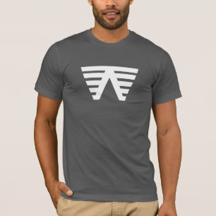 Blue Modern and Minimal Letter W Monogram T-Shirt