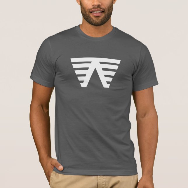 Blue Modern and Minimal Letter W Monogram T-Shirt (Front)