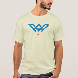 Blue Modern and Minimal Letter W Monogram T-Shirt