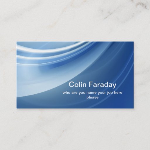 Customizable blue modern business card
