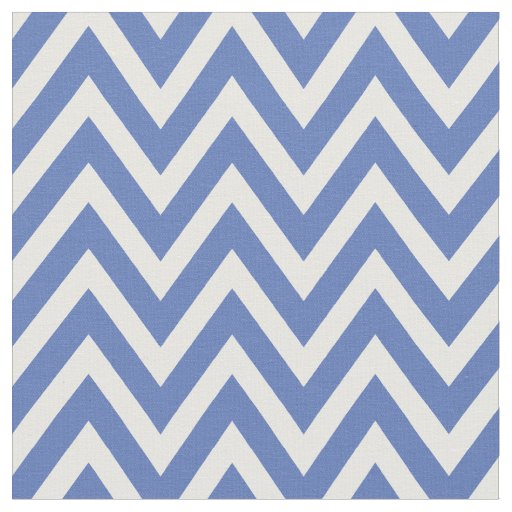 Blue Modern Chevron Stripes Fabric