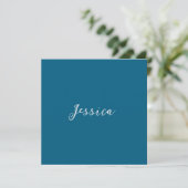 Blue Modern Elegant Plain Simple Professional Name (Standing Front)