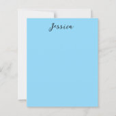 Blue Modern Elegant Plain Simple Professional Name (Front)