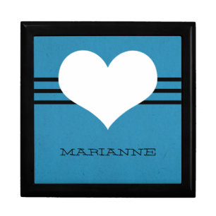 Blue Modern Heart Gift Box