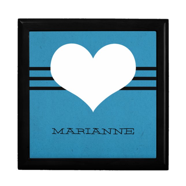 Blue Modern Heart Gift Box (Front)
