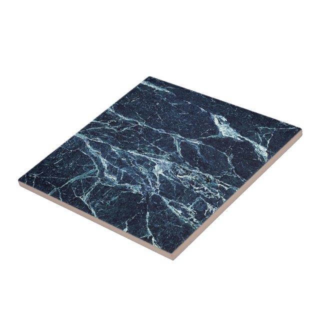 Blue modern marble pattern tile (Side)