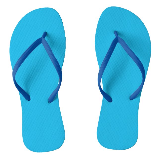 Blue Modern Minimalist Flip Flops (Footbed)