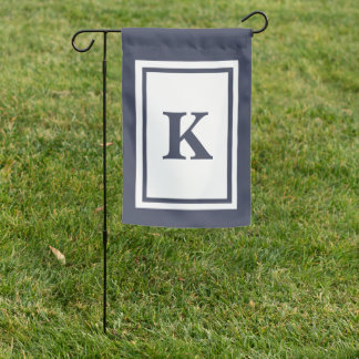 Blue Modern Personalized Garden Flag