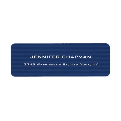 Blue Modern Plain Elegant Professional Label