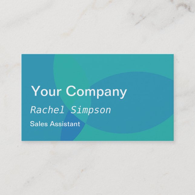Blue Modern & Professional Business Card (Front)