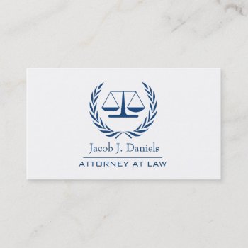 Blue Modern Professional Lawyer Attorney Business Business Card by ArtisticEye at Zazzle