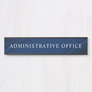    Blue Modern Professional Plate Admin Office Door Sign