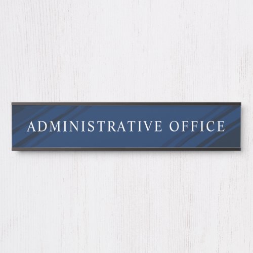    Blue Modern Professional Plate Admin Office Door Sign