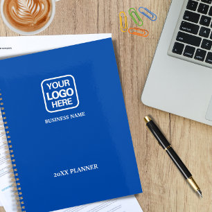Blue Modern Professional White Business Logo Planner