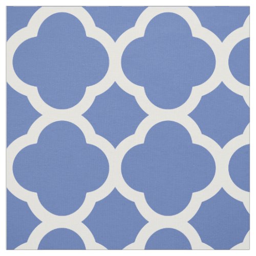 Blue Modern Quatrefoil Large Scale Fabric
