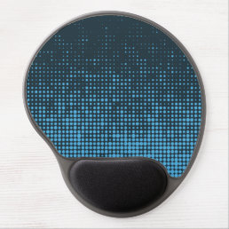 Blue, modern, retro, cool, trendy dot pattern gel mouse pad