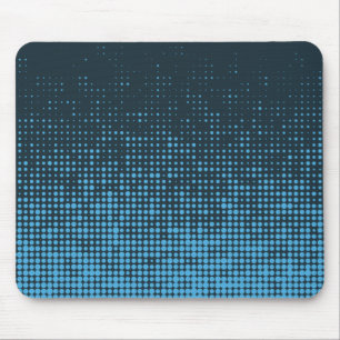 Blue, modern, retro, cool, trendy dot pattern mouse pad