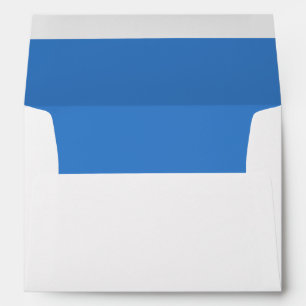 Blue Modern Self Addressed Wedding Envelope