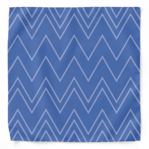 Blue, modern, simple, cool, trendy zigzag pattern bandana