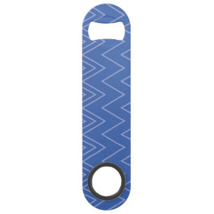 Blue, modern, simple, cool, trendy zigzag pattern bar key