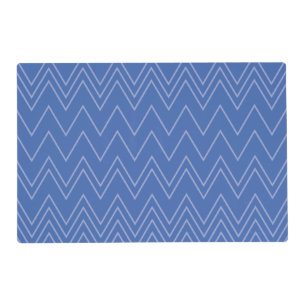 Blue, modern, simple, cool, trendy zigzag pattern placemat