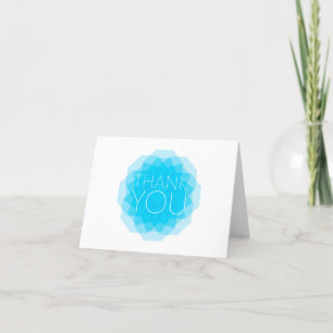 Blue, modern, simple, elegant design of Thank You Card