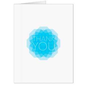 Blue, modern, simple, elegant design of Thank You Card