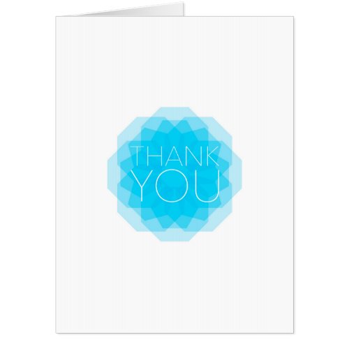 Blue modern simple elegant design of Thank You Card