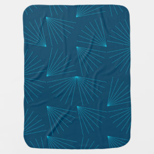 Blue, modern, simple light celebration concept baby blanket