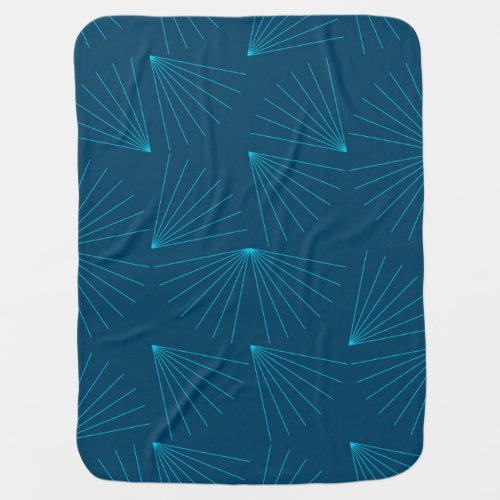 Blue modern simple light celebration concept baby blanket