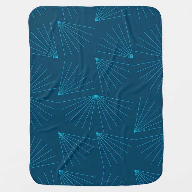 Blue, modern, simple light celebration concept baby blanket (Front)